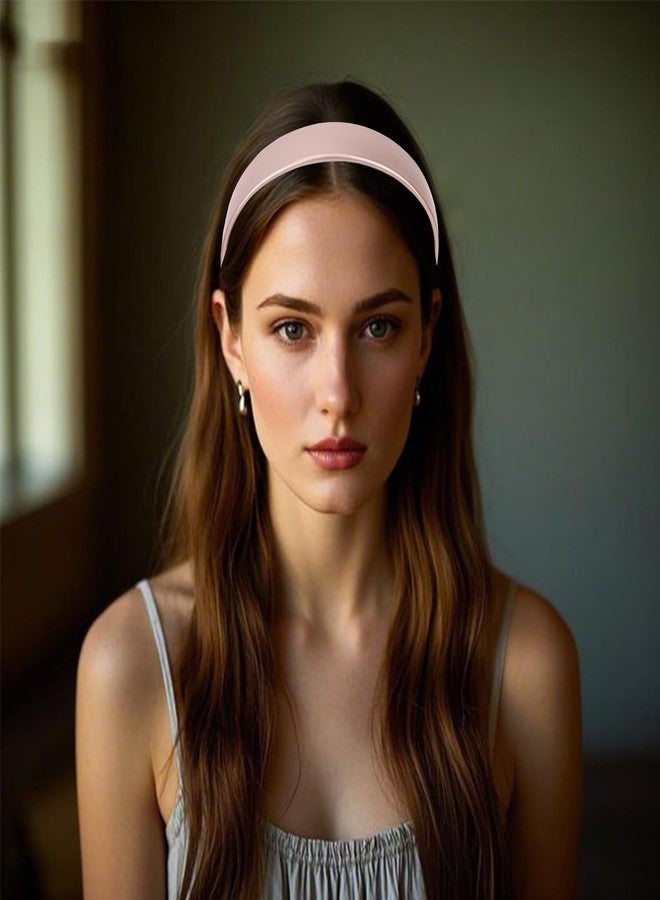 AMCAMI Gold Headband 1.18 Inch PU Leather Headband Plain Solid Head Band Wide Thick Headbands Non-slip Hair Accessories for Women Girls - Image 4